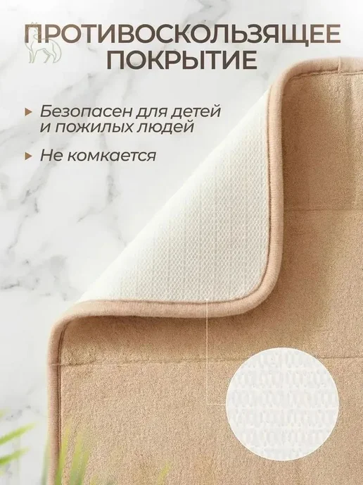 Коврик набор для ванной и туалетаx120 см темно-синий, синий, фото 7