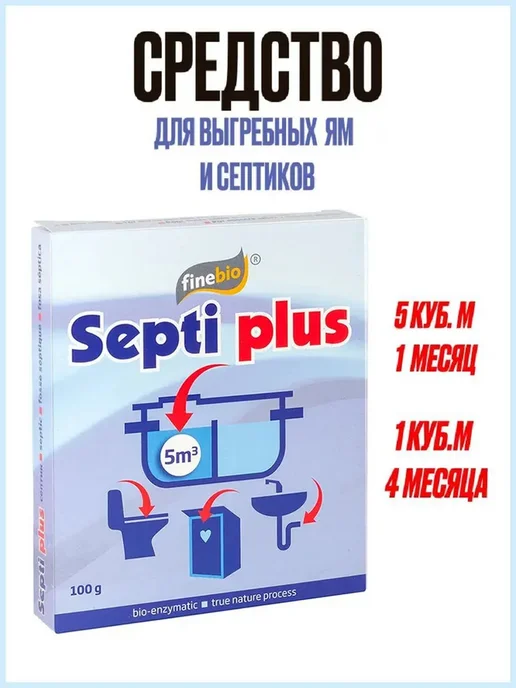 Биопрепарат для туалетов FineBio Septi plus (Септи Плюс), вариант, фото 7