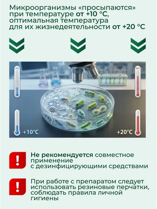 Бактерии для септиков и выгребных ям Горыныч - 0,5 л, 500 мл, фото 5