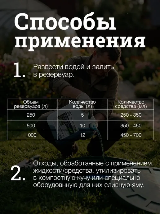 Жидкость по уходу за септиками, кольцами и дачными, вариант, фото 4