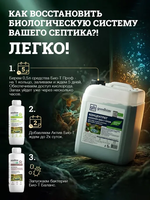 Жидкость по уходу за септиками, кольцами и дачными, вариант, фото 7