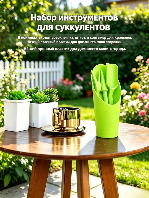 Садовый совок пластиковый зеленый, 15.8 см, зеленый, фото 5