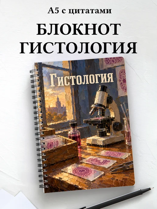 Блокнот Гистология с мотивирующими цитатами