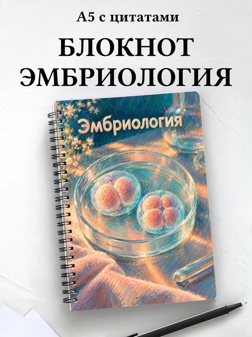 Блокнот Эмбриология с мотивирующими цитатами
