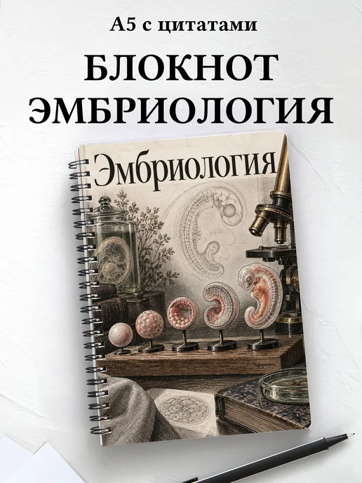 Блокнот Эмбриология с мотивирующими цитатами