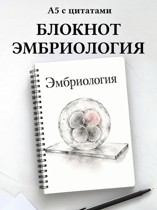 Блокнот Эмбриология с мотивирующими цитатами