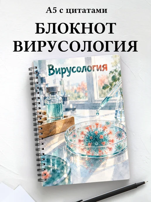 Блокнот Вирусология с мотивирующими цитатами