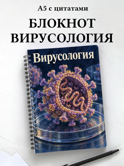 Блокнот Вирусология с мотивирующими цитатами