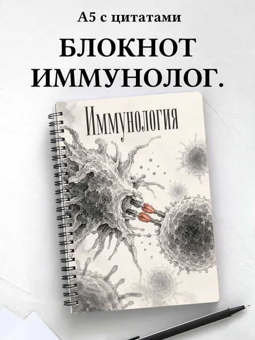 Блокнот Иммунология с мотивирующими цитатами