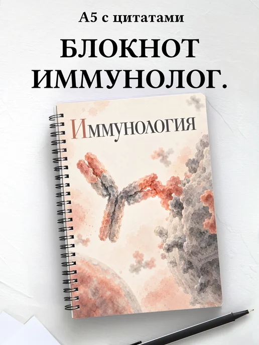 Блокнот Иммунология с мотивирующими цитатами