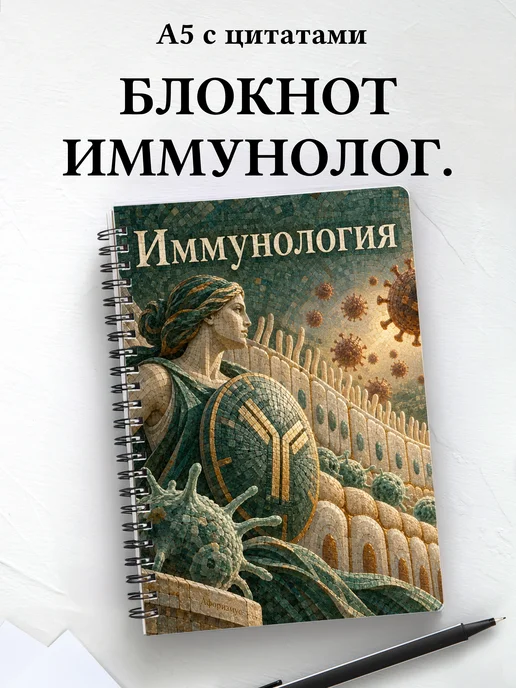 Блокнот Иммунология с мотивирующими цитатами