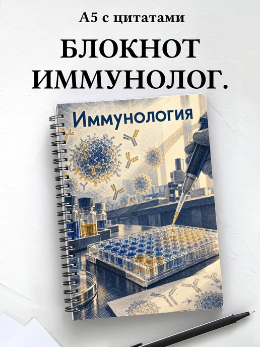 Блокнот Иммунология с мотивирующими цитатами