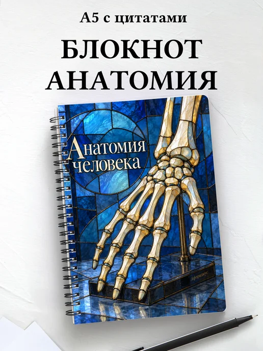 Блокнот Анатомия человека с мотивирующими цитатами