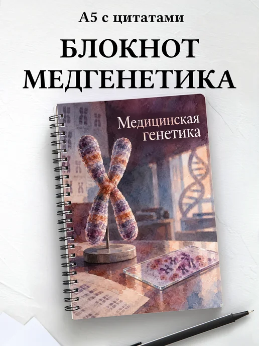 Блокнот Медицинская генетика с мотивирующими цитатами