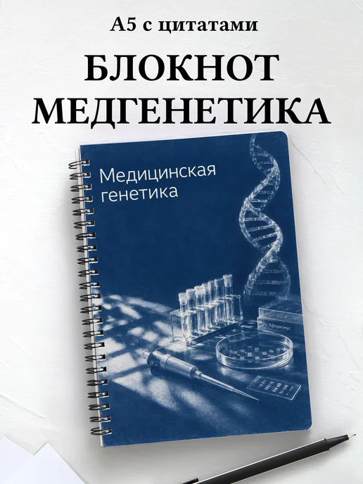 Блокнот Медицинская генетика с мотивирующими цитатами