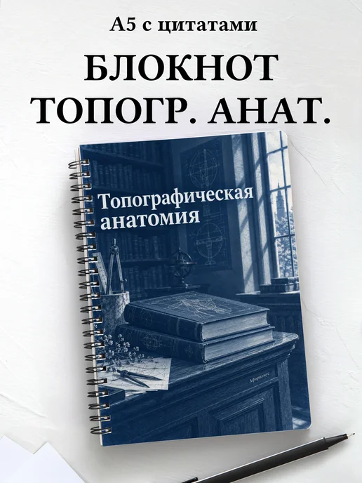 Блокнот Топографическая анатомия с мотивирующими цитатами