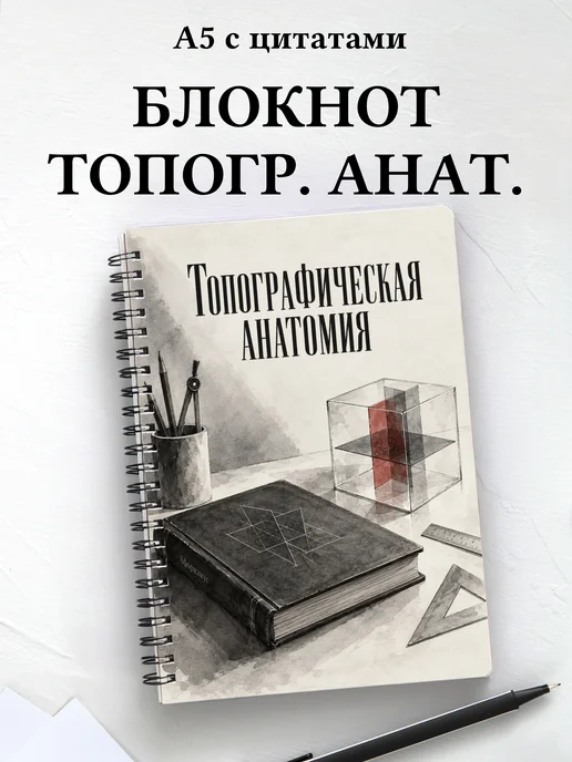 Блокнот Топографическая анатомия с мотивирующими цитатами