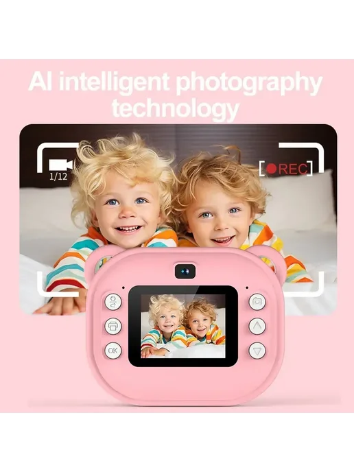 Детская фотокамера мгновенной печати Polaroid Розовый, pink, розовый, фото 3