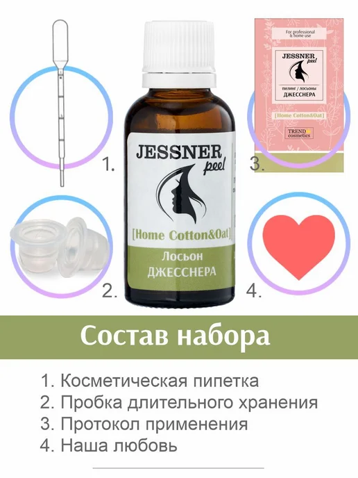 Trend Cosmetics Пилинговый лосьон Джесснера "Овес и Хлопок", вариант, фото 4