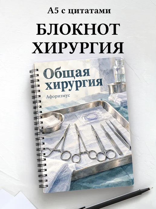 Блокнот Общая хирургия с мотивирующими цитатами