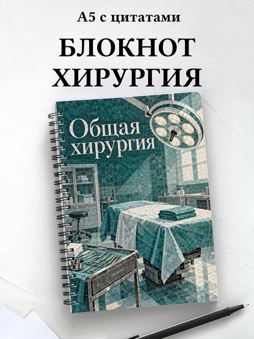 Блокнот Общая хирургия с мотивирующими цитатами