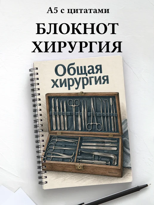 Блокнот Общая хирургия с мотивирующими цитатами