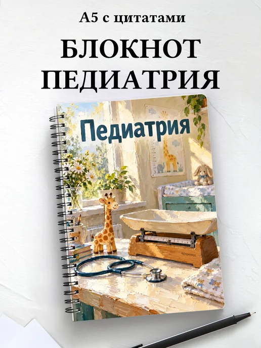 Блокнот Педиатрия с мотивирующими цитатами
