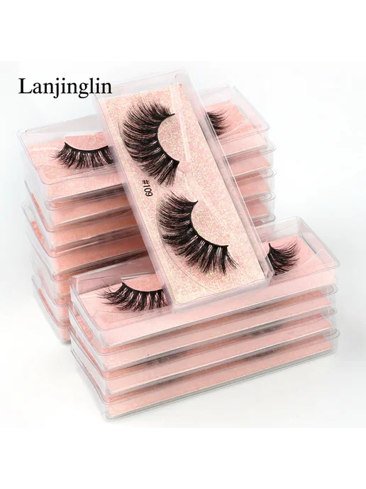 Lanjinglin Накладные ресницы 3D пушистые Mix 20 pairs, серебристый, фото 4
