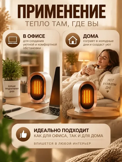 Обогреватель для дома электрический, мини обогреватель 1200, вариант, фото 7