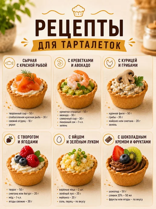 Тарталетки для закусок, 24 шт 96 г, 24 шт, 96 г, фото 7