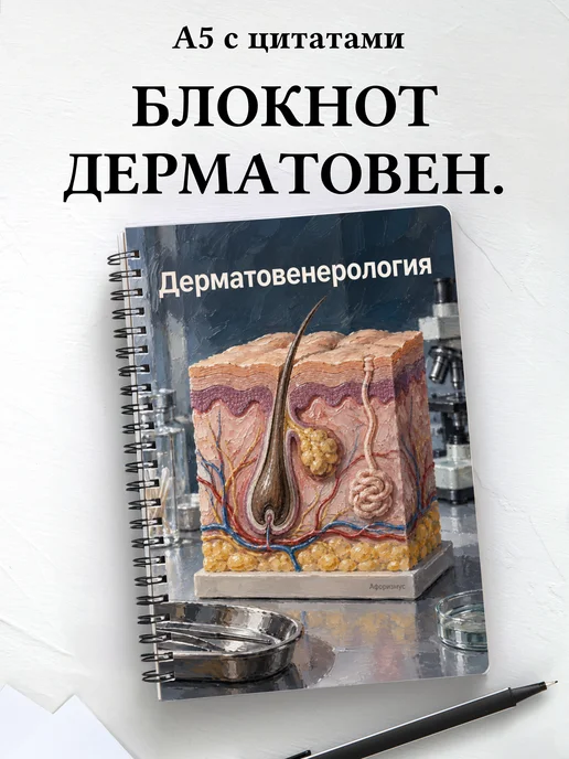 Блокнот Дерматовенерология с мотивирующими цитатами