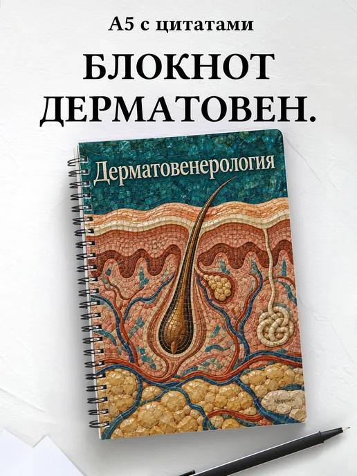 Блокнот Дерматовенерология с мотивирующими цитатами
