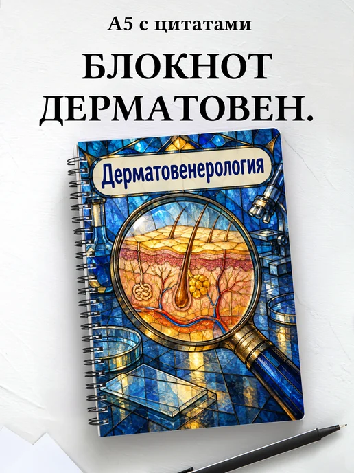 Блокнот Дерматовенерология с мотивирующими цитатами