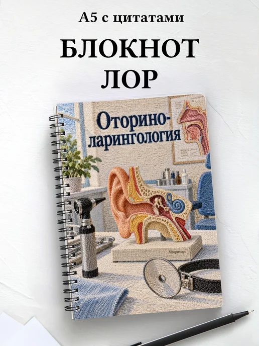 Блокнот Оториноларингология с мотивирующими цитатами