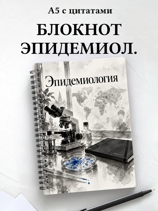 Блокнот Эпидемиология с мотивирующими цитатами