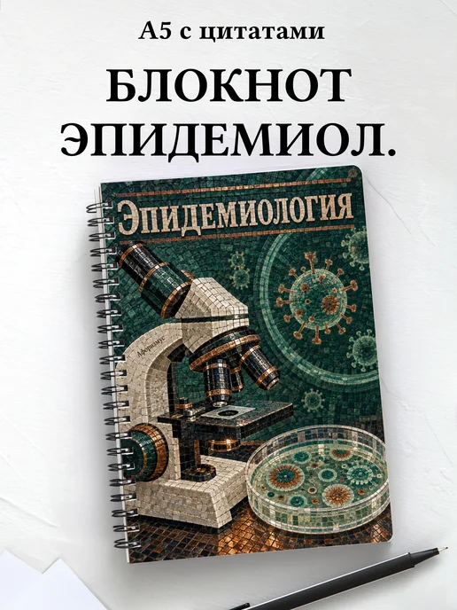 Блокнот Эпидемиология с мотивирующими цитатами