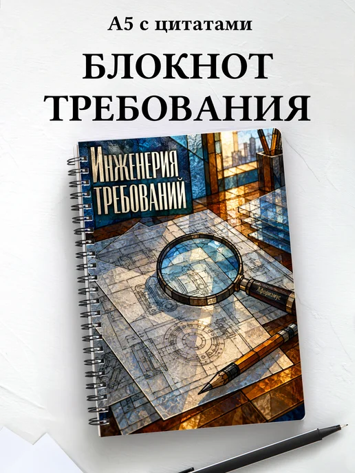 Блокнот Инженерия требований с мотивирующими цитатами