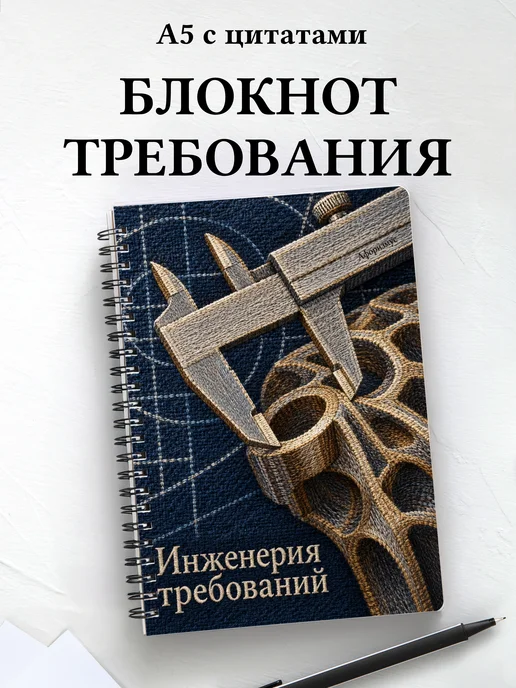 Блокнот Инженерия требований с мотивирующими цитатами