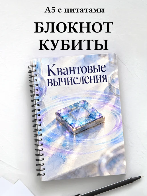 Блокнот Квантовые вычисления с мотивирующими цитатами