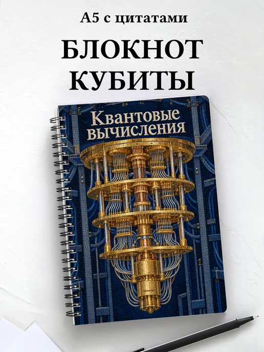 Блокнот Квантовые вычисления с мотивирующими цитатами