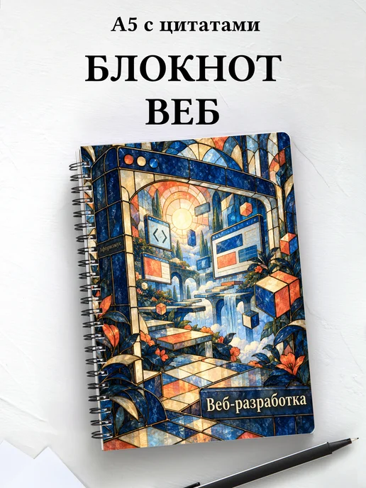 Блокнот Веб-разработка с мотивирующими цитатами