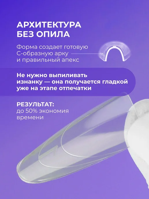 Набор многоразовых верхних форм для наращивания, белый, фото 2