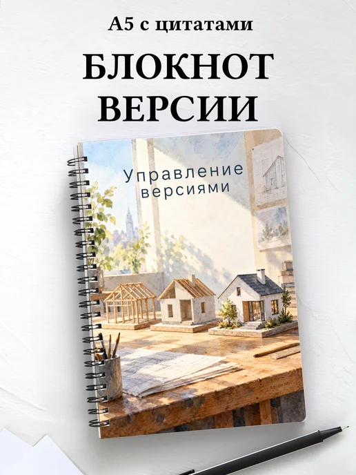 Блокнот Управление версиями с мотивирующими цитатами