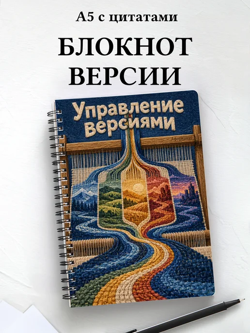 Блокнот Управление версиями с мотивирующими цитатами