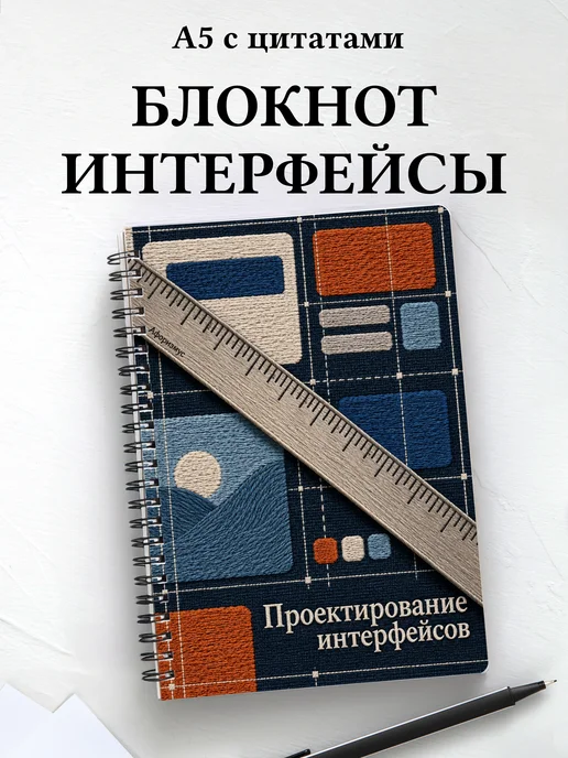 Блокнот Проектирование интерфейсов с мотивирующими цитатами