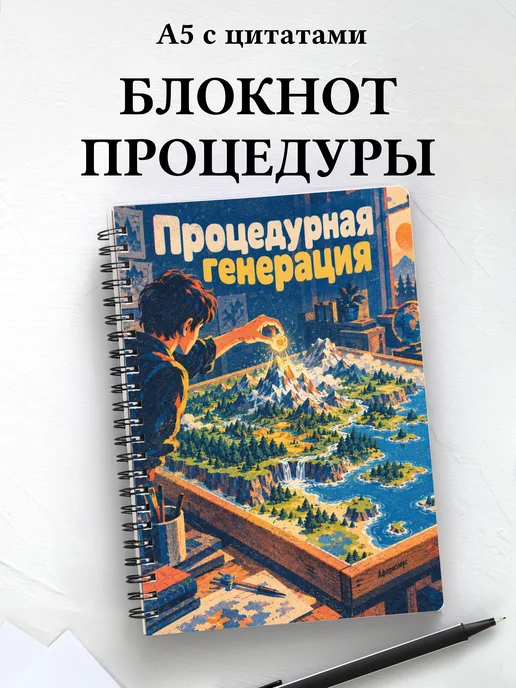 Блокнот Процедурная генерация с мотивирующими цитатами