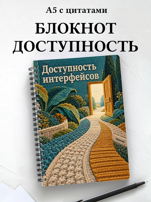 Блокнот Доступность интерфейсов с мотивирующими цитатами