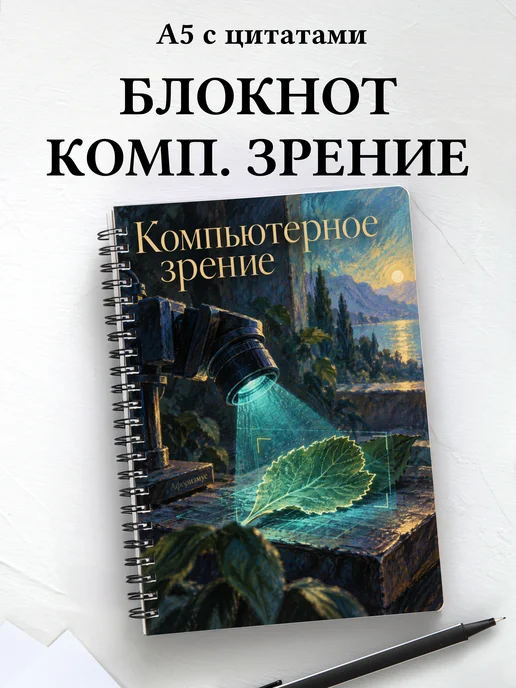 Блокнот Компьютерное зрение с мотивирующими цитатами