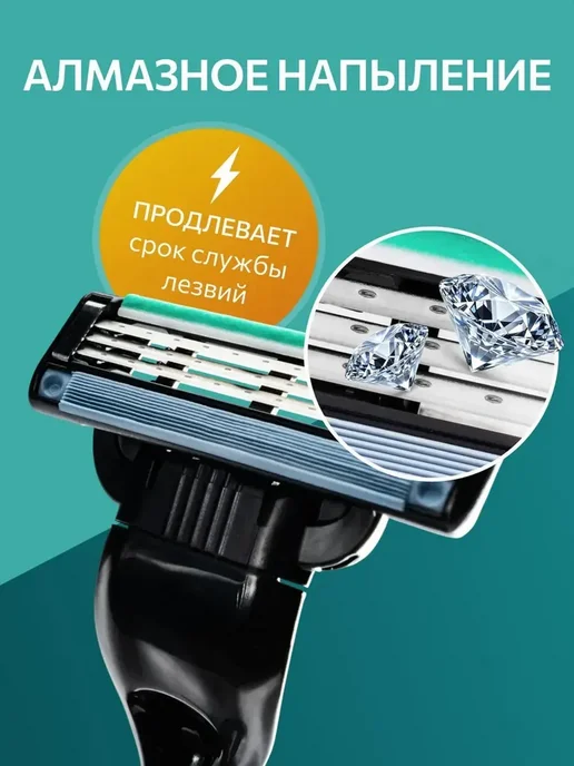 GILLETTE Кассеты для бритья мужские сменные 3 лезвия Mach3 Turbo 2 шт, 4 шт, фото 7