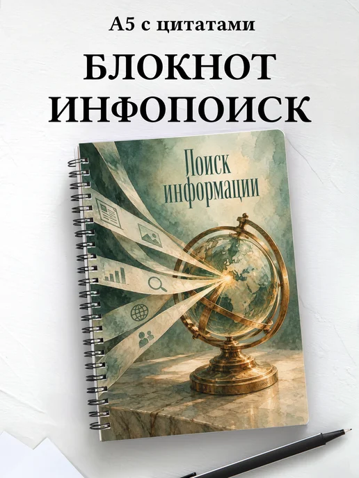 Блокнот Поиск информации с мотивирующими цитатами